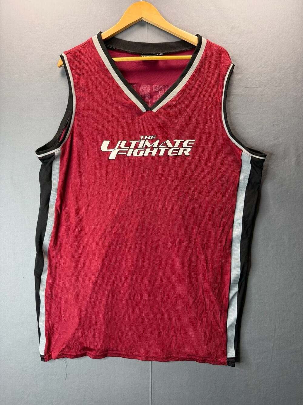 Rare Y2K The Ultimate Fighter Team Tito Ortiz Tank Top Size XL Red Mesh Jersey